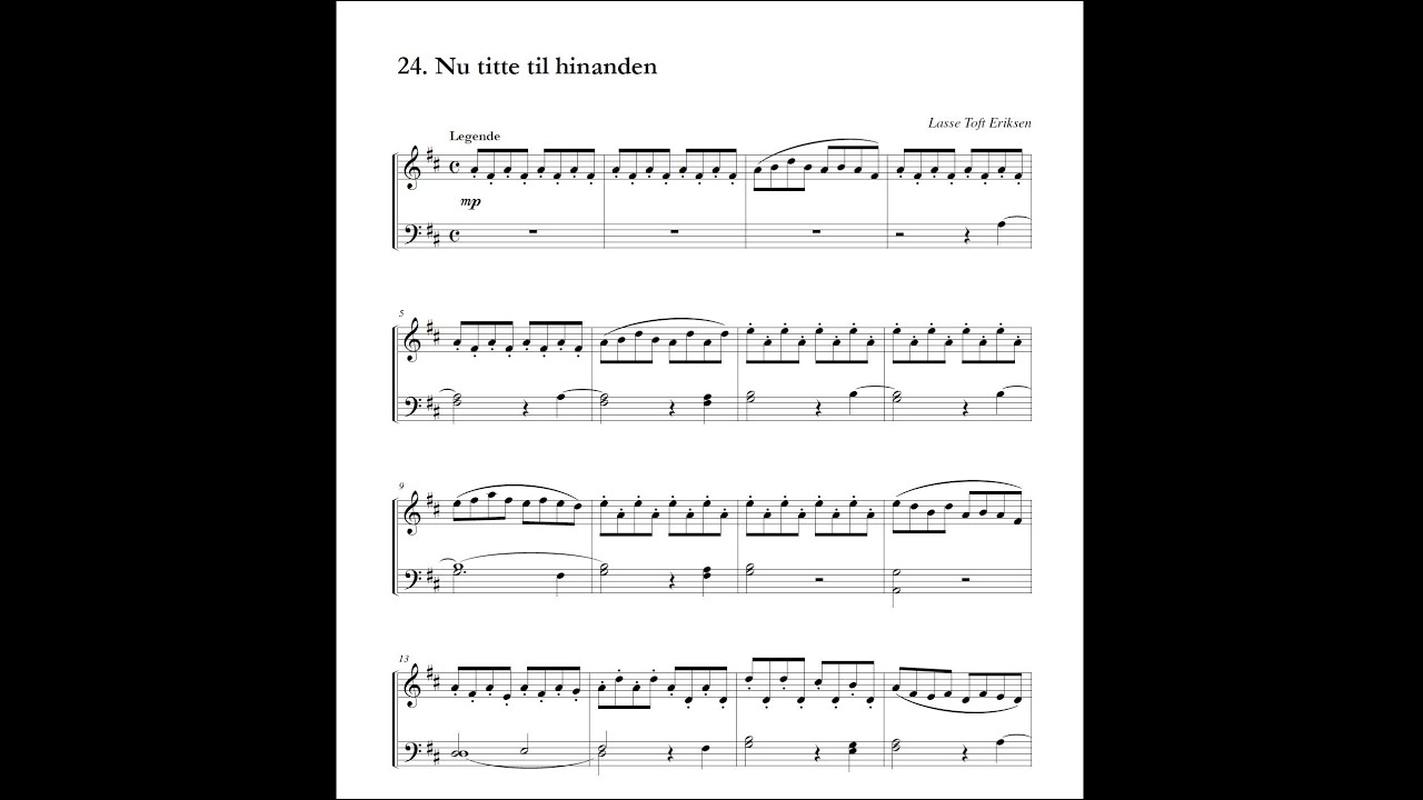 Lasse Toft Eriksen: Nu titte til hinanden - orgelkoral - YouTube