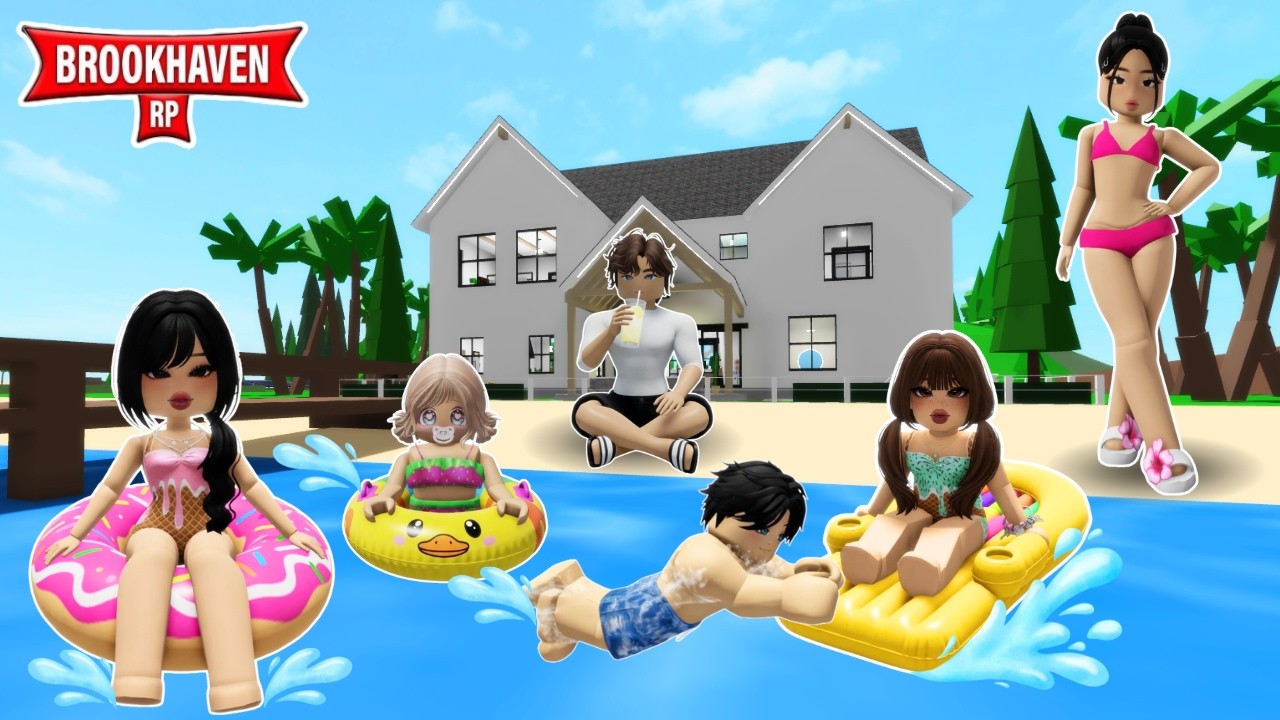 NOS MUDAMOS A LA NUEVA CASA DE LA PLAYA EN BROOKHAVEN CON MI FAMILIA ROBLOX! #roblox #brookhaven