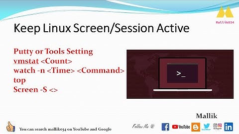 Oracle DBA Basics #02 || Keep Your Putty Session Active (Putty, vmstat, watch, top & screen)
