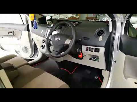 Perodua Alza Ottoman Vintage Car Mat Black with Red Lining 