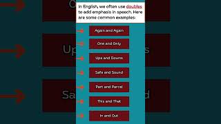 Common Doubles in English for Emphasis – Boost Your Speaking Skills! #learnenglish