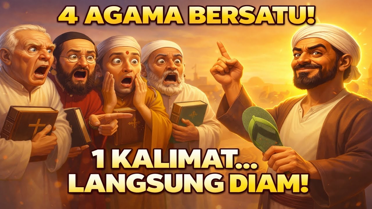 DEBAT PANAS‼️ 4 Agama Bersatu Hantam Islam—Abu Nawas Cuma Tanya 1 Kalimat, Semua Langsung Diam!