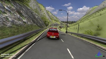 Driving around a procedurally generated CityGen3D environment in Unity