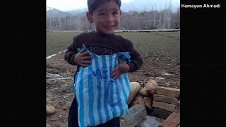 Afghan child s makeshift Messi jersey goes viral