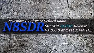 Expert Electronics SUNSDR Version3 ALPHA RELEASE  V3 0.8.0 using TCI interface with New JTDX
