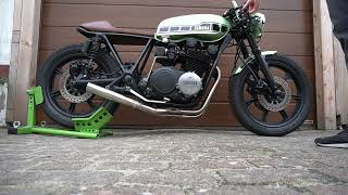 Yamaha XS 750 Caferacer Start & Sound of 3-1 Delkevic