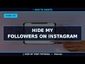 ✅ how to hide my followers on instagram | Quick Tutorial #Shorts