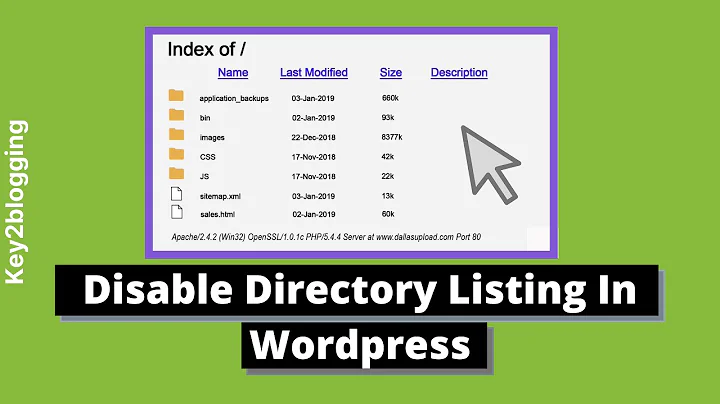 How to disable directory listing in WordPress [updated method]