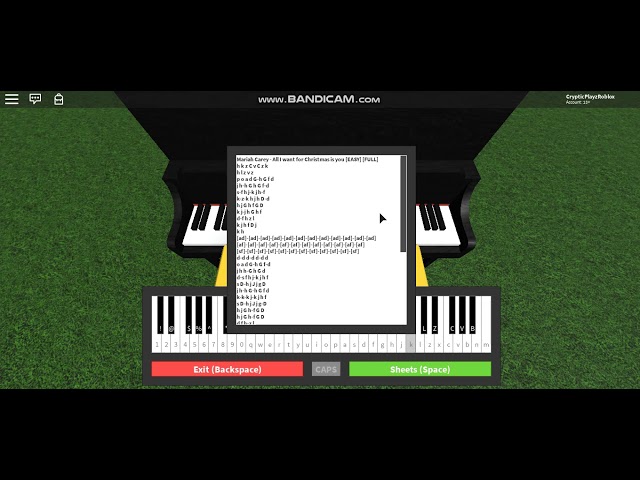 How To Play Roblox Piano Mariah Carey All I Want For Christmas Is You Full Youtube - all i want for christmas is you roblox music video