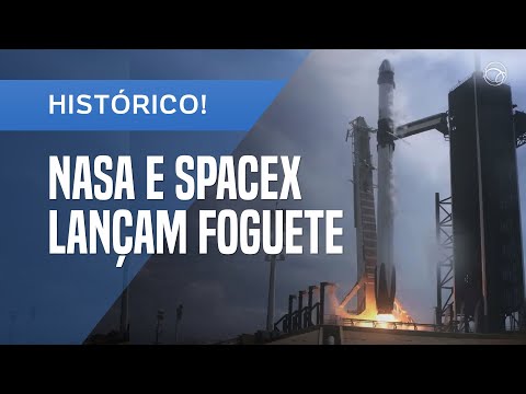 SPACE X: VÍDEO DA DECOLAGEM DO FOGUETE COM ASTRONAUTAS DA NASA