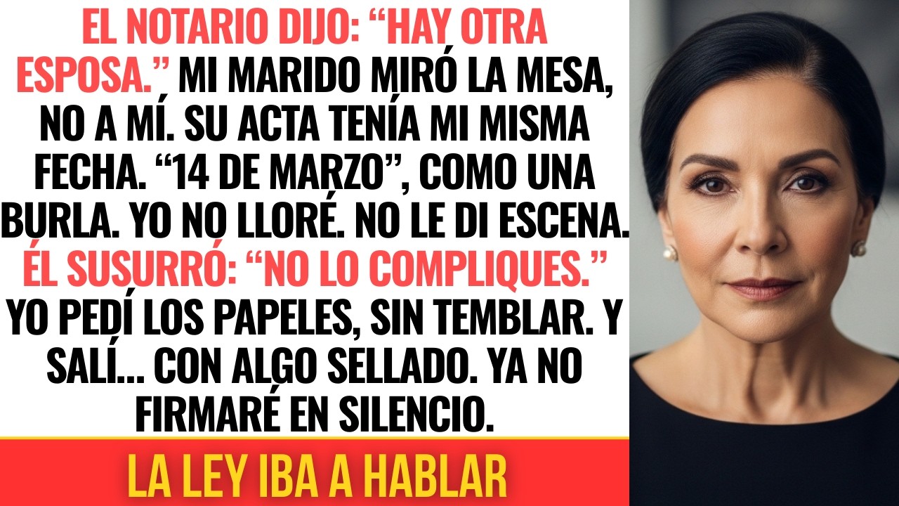 Creí ser su esposa por 31 años… hasta que el notario leyó un acta y él bajó la mirada…