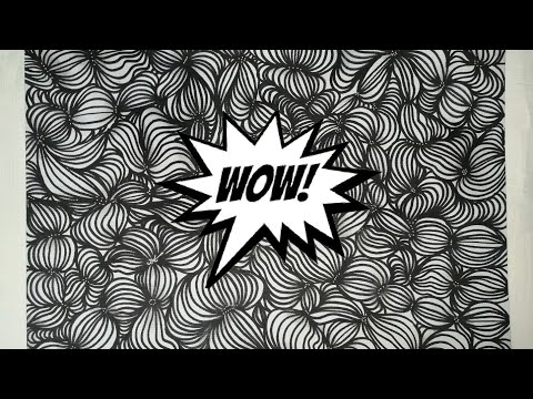 Thank you for 100 YouTube Subscribers!!! | Doodle Sketch Line Pattern| PaintforFun