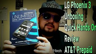 LG Phoenix 3 Unboxing Quick Hands On Review AT&T Prepaid