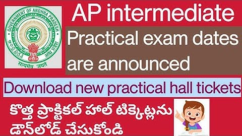 #apinterexams2022 || practicals exam dates are announced | Download new hall tickets fo practicals