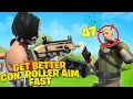 The FASTEST Way To Get Better Controller Fortnite Aim! (Fortnite Tips PS4 + Xbox)