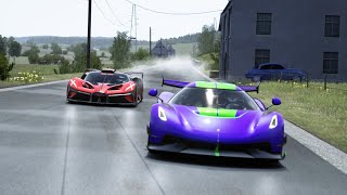 Bugatti Bolide vs Koenigsegg Jesko at Old SPA