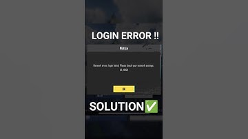 NETWORK ERROR LOGIN FAILED SOLUTION IN BGMI✅ #shorts #viral #gaming #loginfailed #bgmi