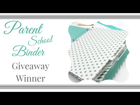 Parent School Binder Giveaway Winner