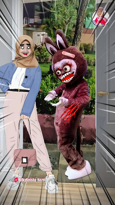 Hantu labubu ngetok pintu #animasi #shorts