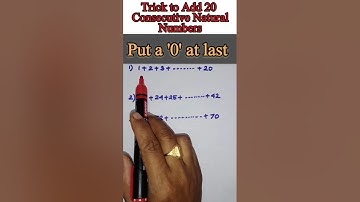 🤔How to Add 20 Consecutive Numbers Quickly? Number System Trick #shorts #viral #trending #shortsfeed