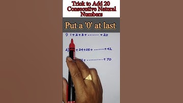 🤔How to Add 20 Consecutive Numbers Quickly? Number System Trick #shorts #viral #trending #shortsfeed