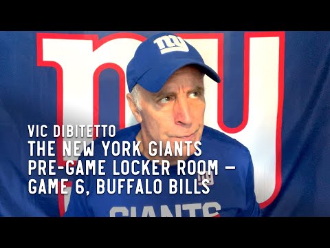 The New York Giants Pre-Game Locker Room with Vic DiBitetto — Game 6, Buffalo Bills