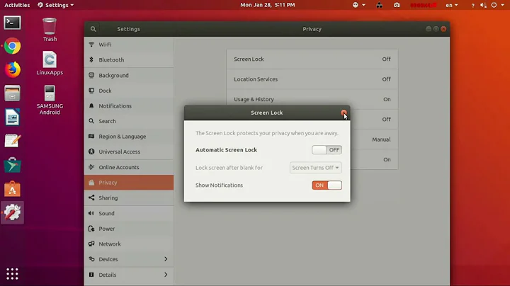 Ubuntu 18 04 Screen Timeout