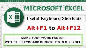 MS Excel Shortcuts | Alt+F1 to Alt+F12 | Part-6 |