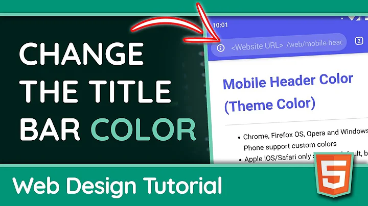 Setting the Mobile Theme Color (Title Bar Color) - Web Design Tutorial