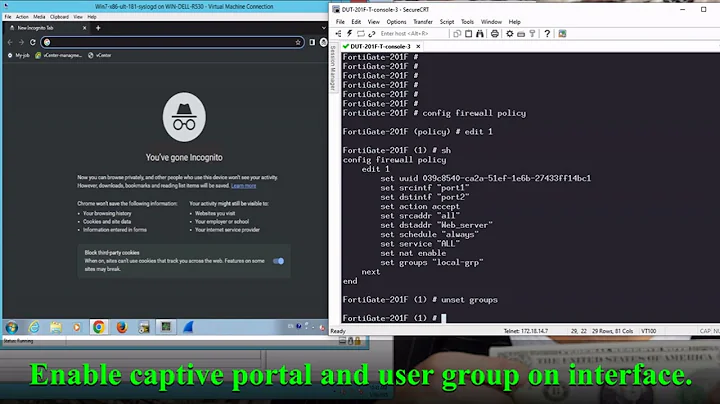 User Authenticate on Firewall Policy or in Captive Portal Mode