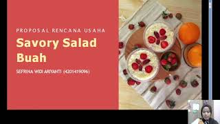 ANALISIS PROPOSAL RENCANA USAHA (Savory Salad Buah)
