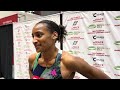 Sammy watson after winning 800 at 2024 new balance indoor gp