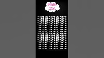 Challenge yourself to FIND 701 in 5sec #pickyourbrain