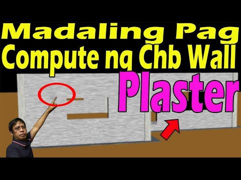 PAANO MAG COMPUTE NG SEMENTO AT BUHANGIN NG PLASTER SA PADER O WALL