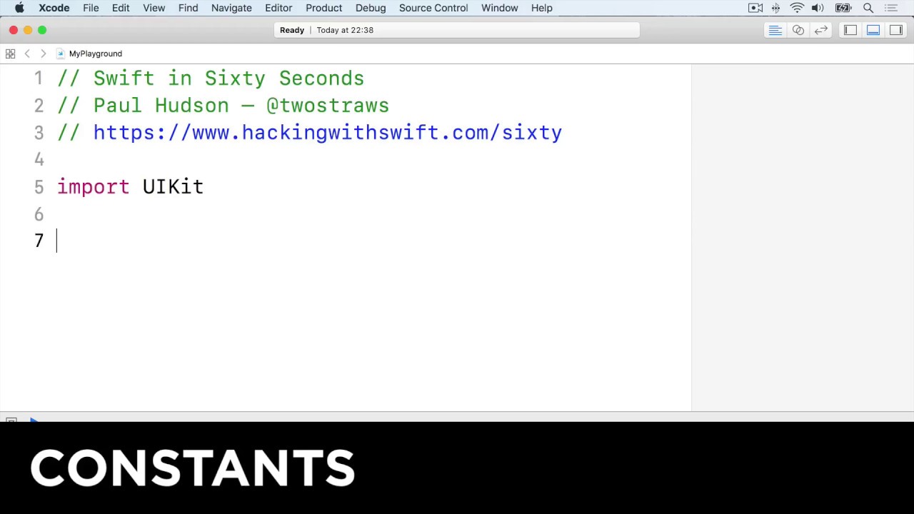 Constants – Swift in Sixty Seconds