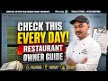Hotel Owner Daily Checklist Format Restaurant Owner Daily Checklist Format Kitchen SOP SOP