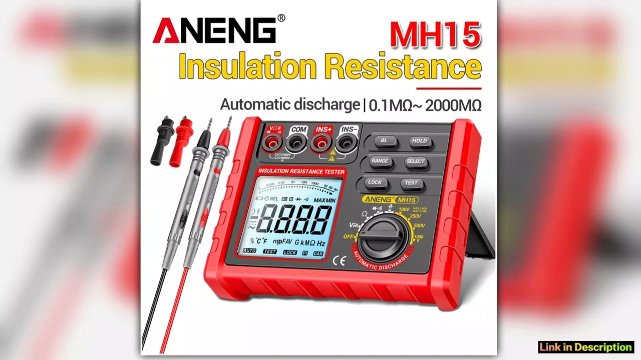 ANENG MH15 Digital Ohmmeter Insulation Resistance Meter 6000 Count Resistor Testers Capacitor Test