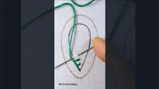 Basic Stitch Tutorial Very Easy Blanket Stitch Leaf Embroidery Design For Beginners 