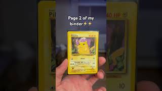 Pikachu page but a snorlax snuck in😂 like & subscribe for page 3! #pokemon #pikachu #pokemoncards