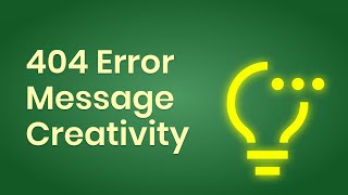 How to be creative with NOT FOUND message? Simple & Best 404 Page Ever
