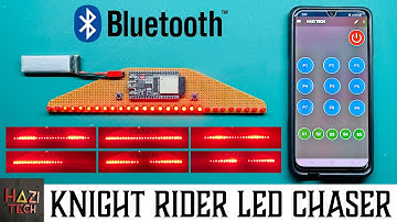 Knight Rider LED Chaser With Bluetooth Control | Fading Tail | 9 Patterns | ESP32 Arduino