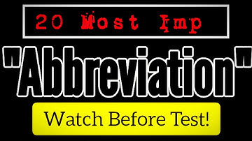 20 Most Important Abbreviations for All Tests & Interviews in Pakistan | Mcqs for Jobs & Exams