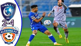 ملخص مباراة الهلال والفيحاء 2-4 نهائي كأس الملك السعودي