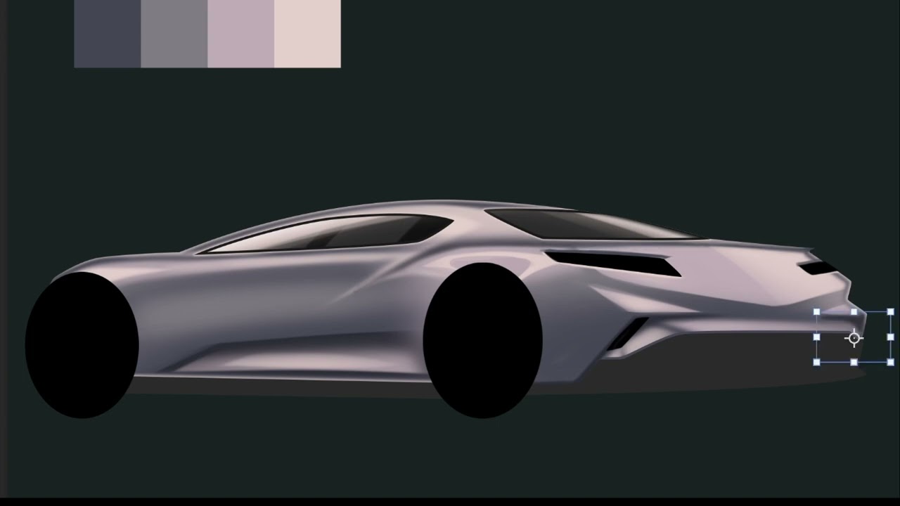 Sedan Digital Render - Rear Quarter View