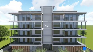 6 Storey Exterior Modern Minimalist Apartment Design Idea With Render Lumion