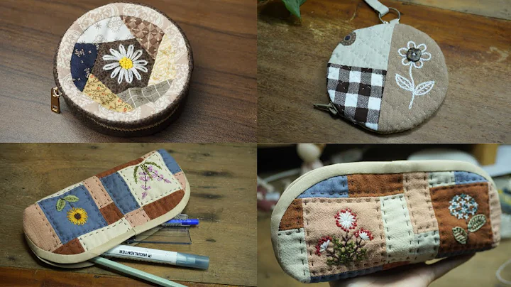 3 Small Wallet Sewing Ideas From Fabric Scraps, Combining Patchwork And Hand Embroidery