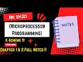 MICROPROCESSOR PROGRAMMING Chapter 1 and 2 Notes MSBTE K-Scheme diploma 4th Semester #vir