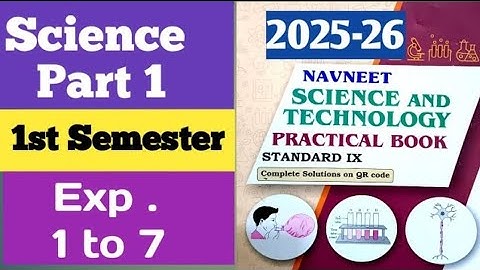 Class 9 Science Practical Book Answer Exp. 1 to 7 Part 1/ Class 9 Science Practical/ 1St Semester