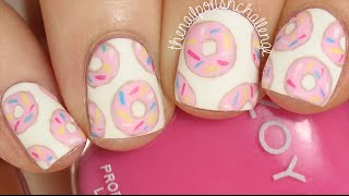 Easy DIY Donut Nail Art!! || THE NAIL POLISH CHALLENGE