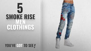 Top 10 Smoke Rise Men Clothings [ Winter 2018 ]: Smoke Rise Studs & Embroidery Denim Jeans (36x32,